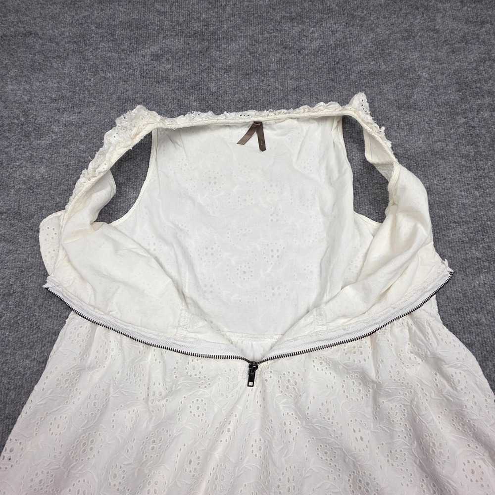 Stetson Western Dress Women XL White Sleeveless Lace Cottond Line Prarie Peasant - Picture 5 of 11